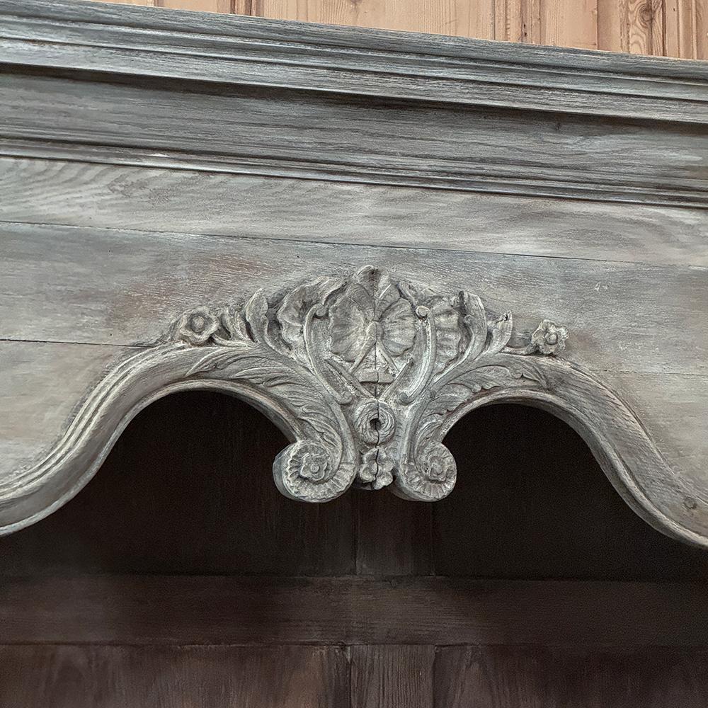18th Century French Country Louis XIV Open Whitewashed Bookcase ~ Bibliotheque in vendita 1