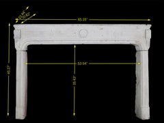 18th Century French Country Regency Period Limestone Fireplace Surround