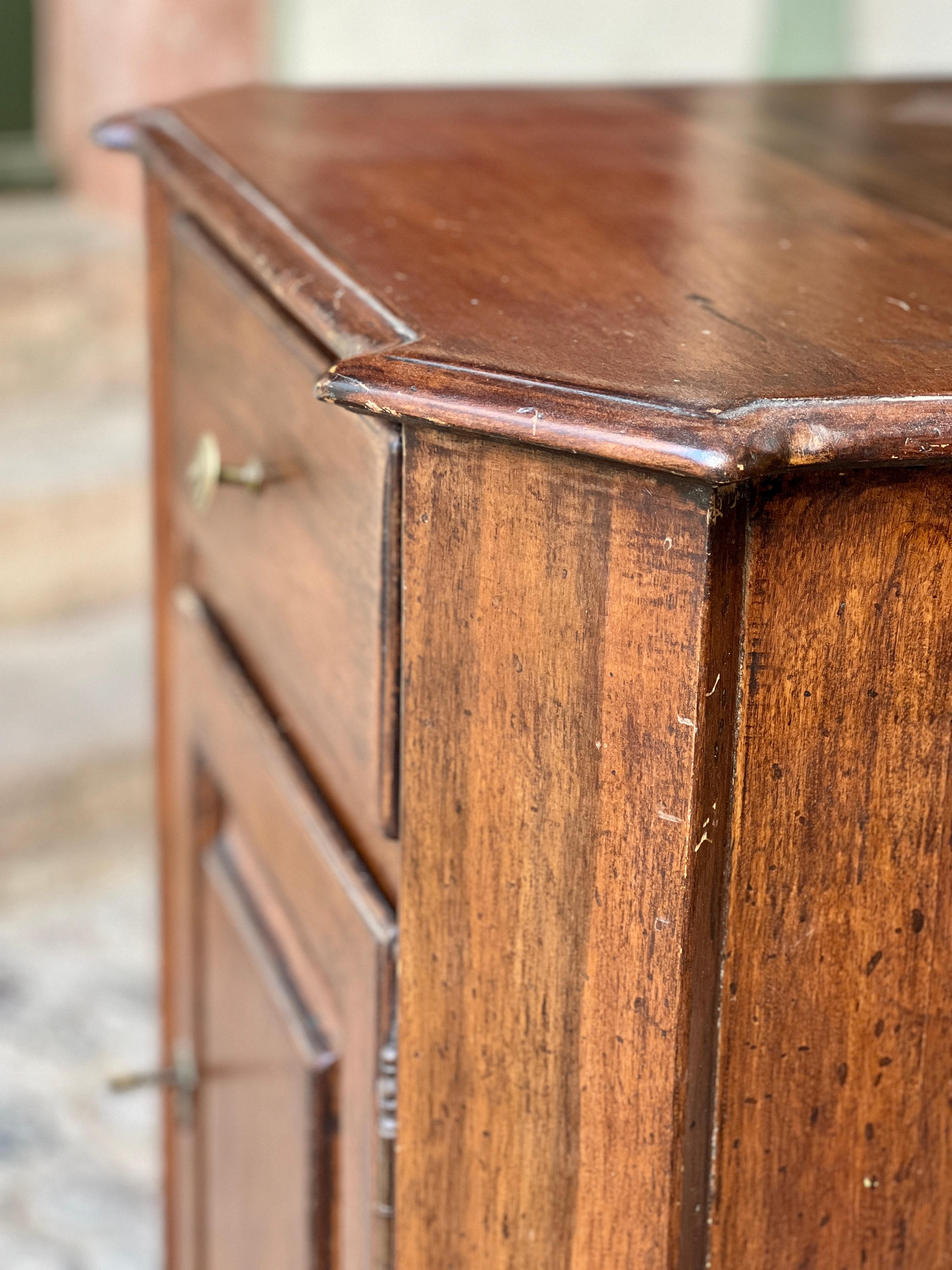 Brass 18th Century French Countryside Oak Sideboard  For Sale