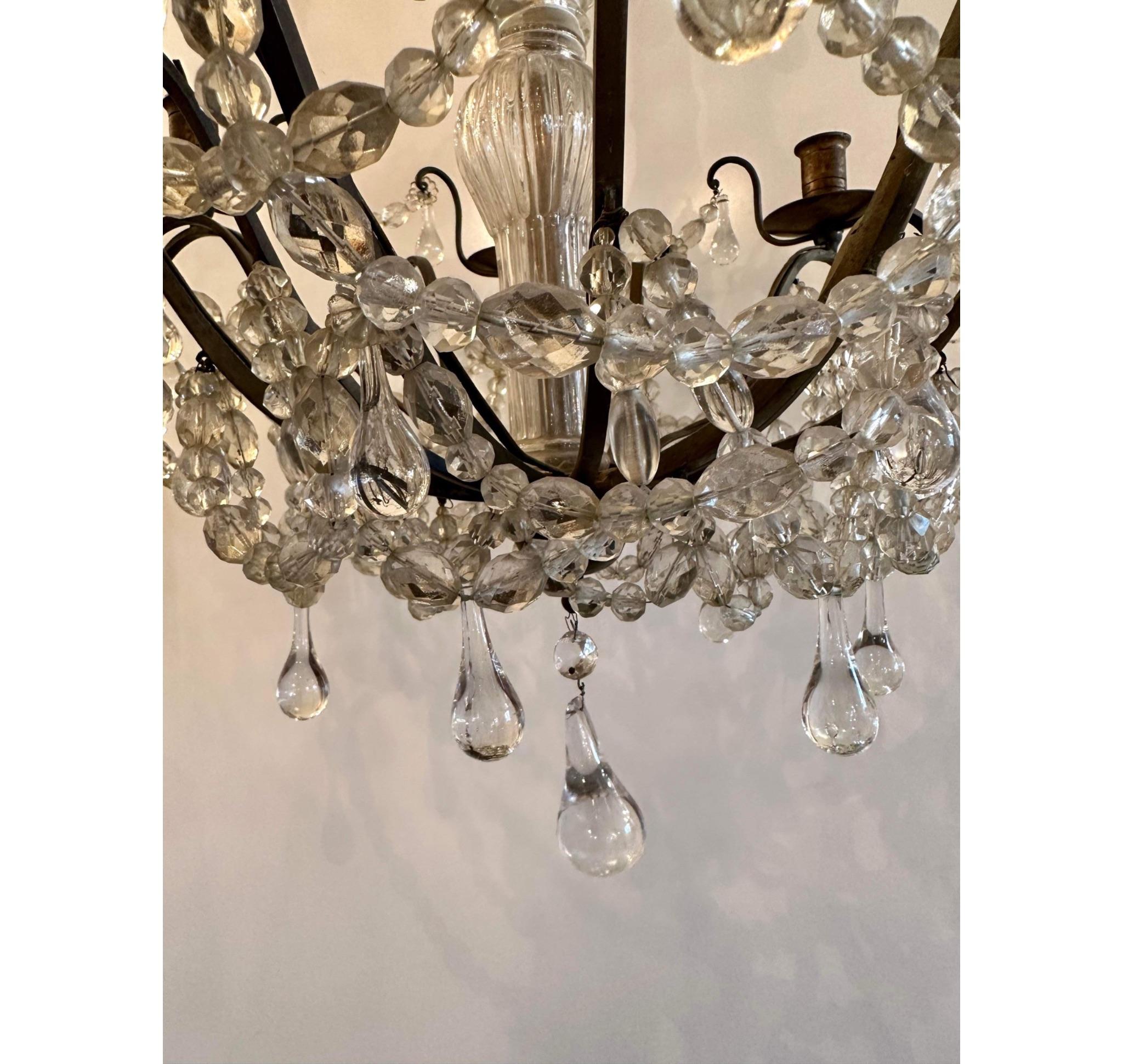 18th Century French Crystal Chandelier In Good Condition For Sale In Marshville, NC