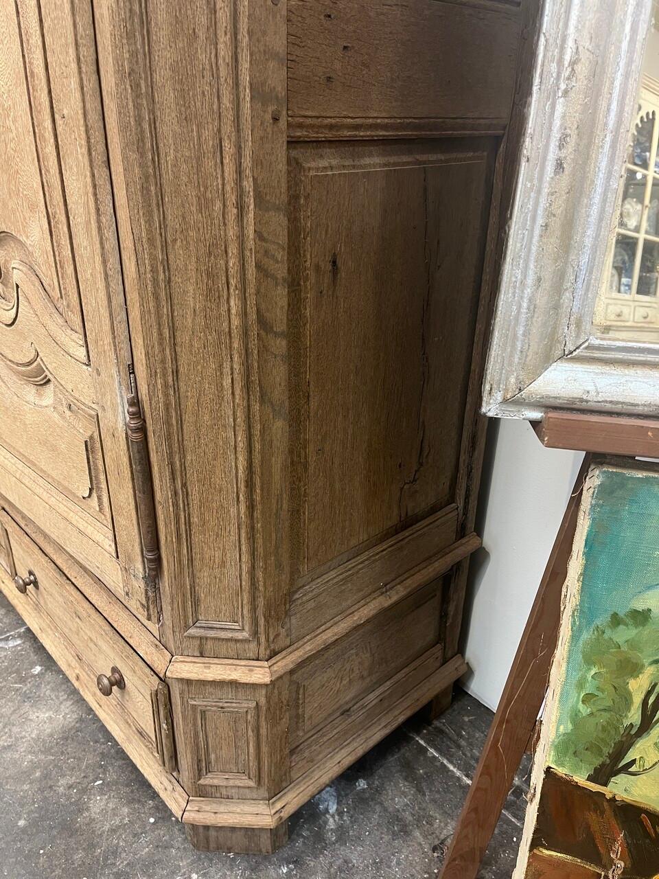 18th Century French Cupboard Armoire with Pegged Construction In Good Condition For Sale In Houston, TX