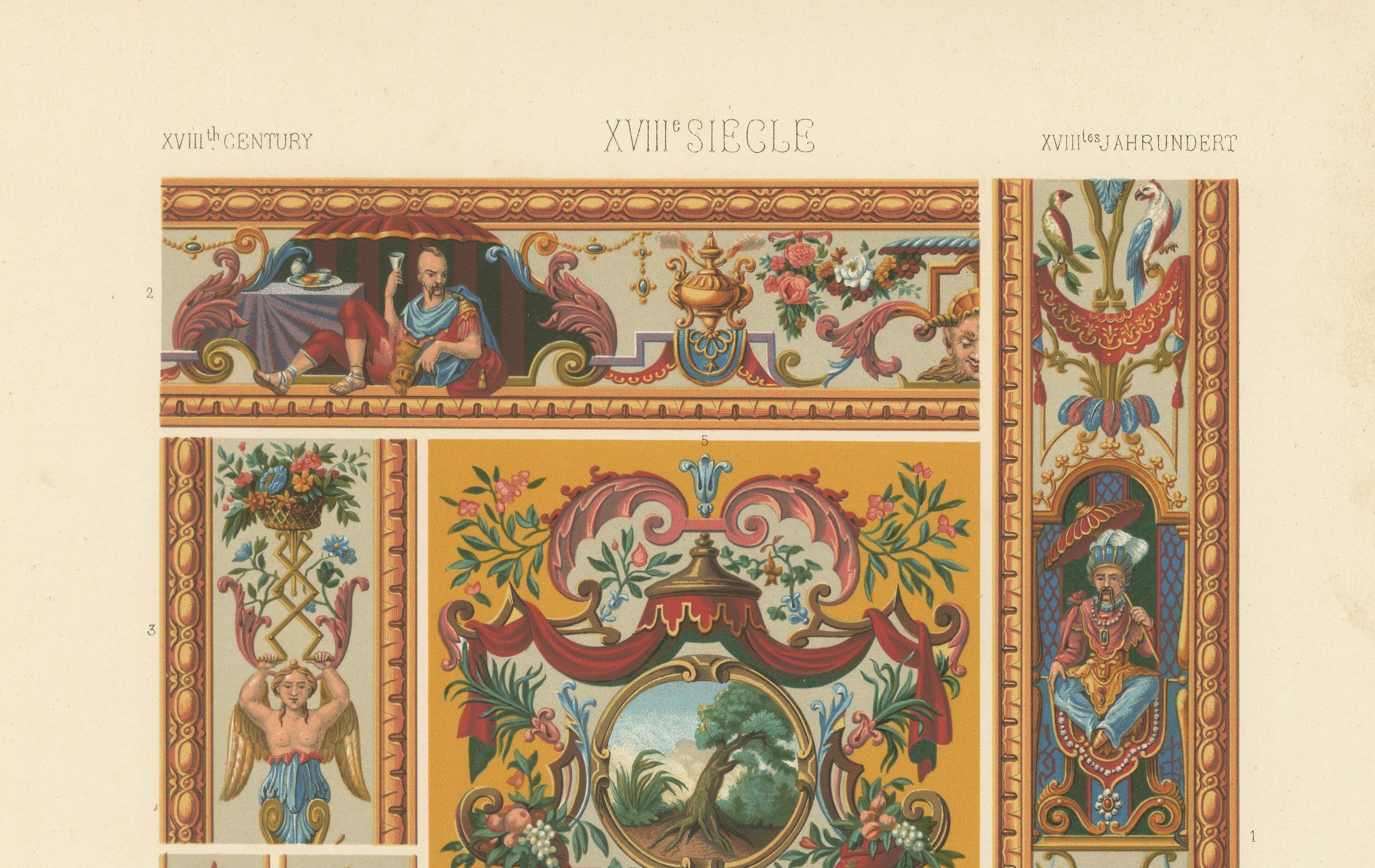 Français Panneaux décoratifs français du XVIIIe siècle - Motifs néoclassiques et chinoiseries en vente