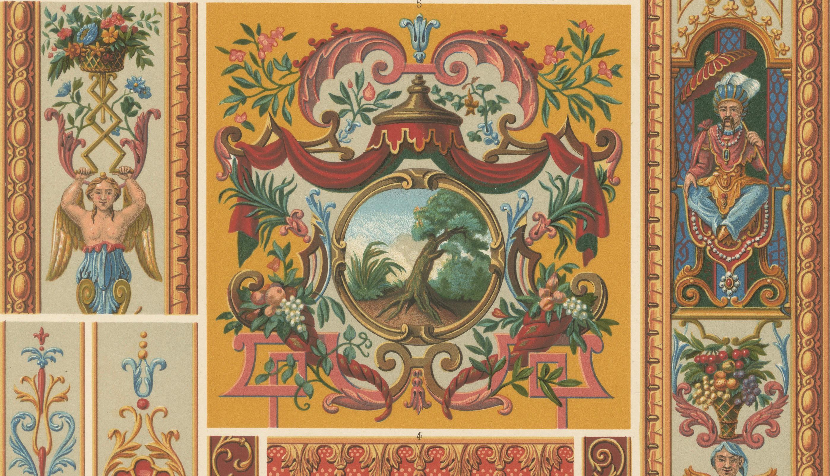 Panneaux décoratifs français du XVIIIe siècle - Motifs néoclassiques et chinoiseries en vente 1