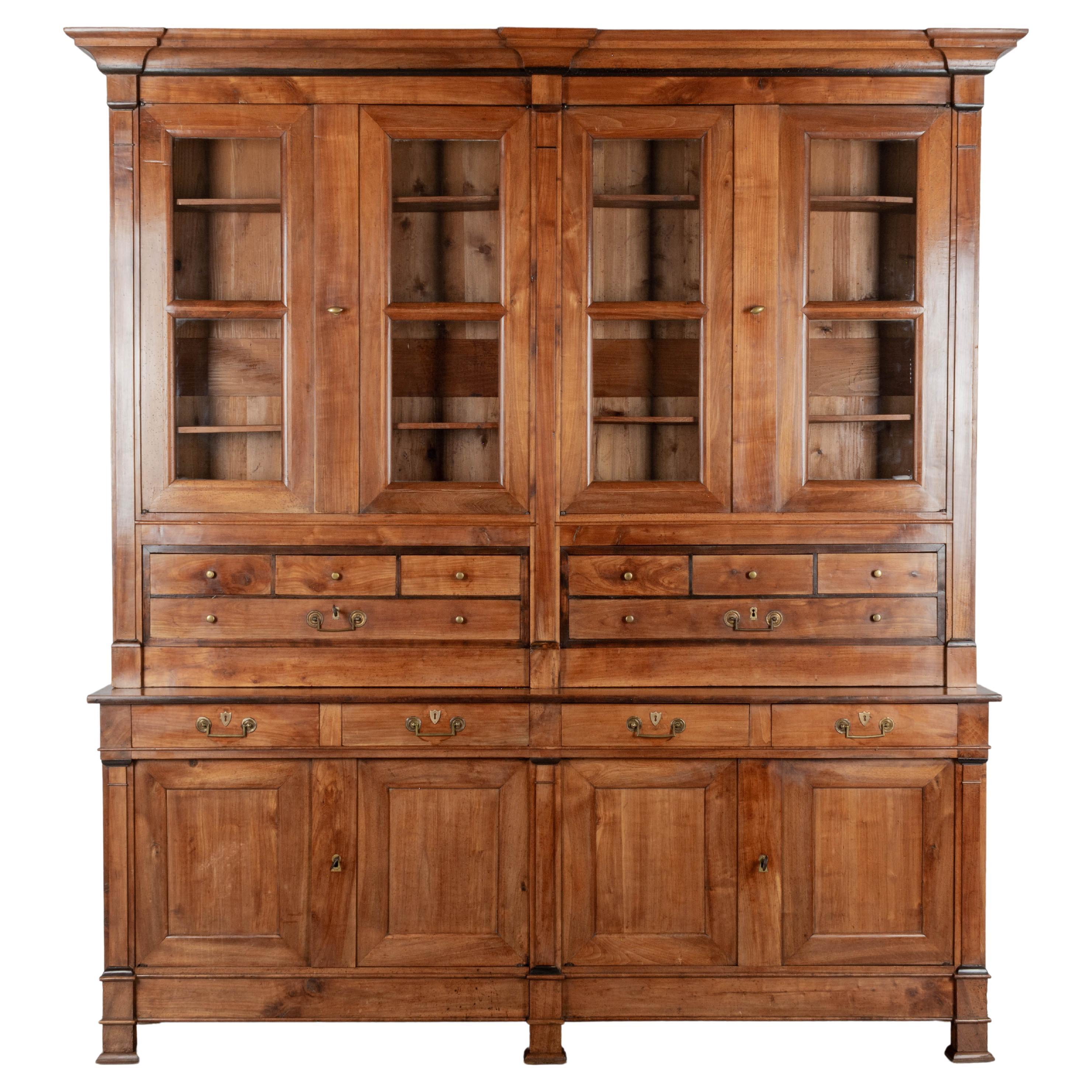 18th Century French Directoire Buffet a Deux Corps or Bibliotheque For Sale