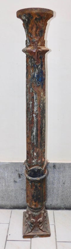 18th Century French Directoire Cast Iron Architectural Column Post