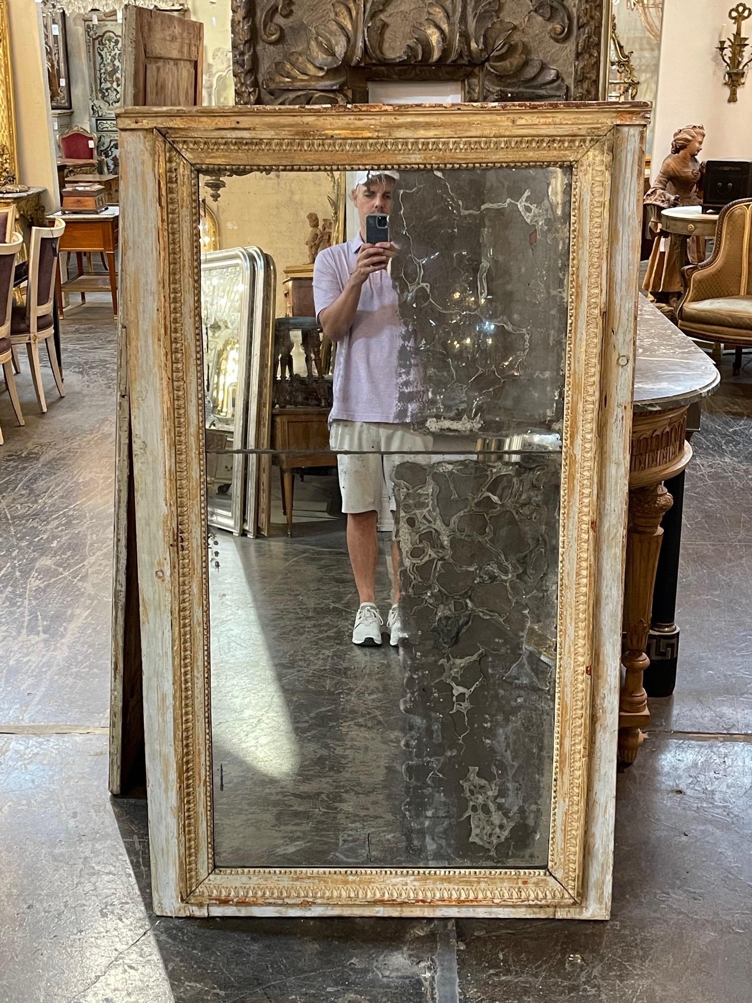 18th Century French Directoire Divided Glass Mirror 1