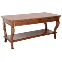 Antique 18th Century French Directoire Period Walnut Table de Drapier or Draper Table