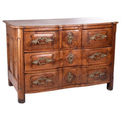18th Century French Drawer Chest with Brass Fittings