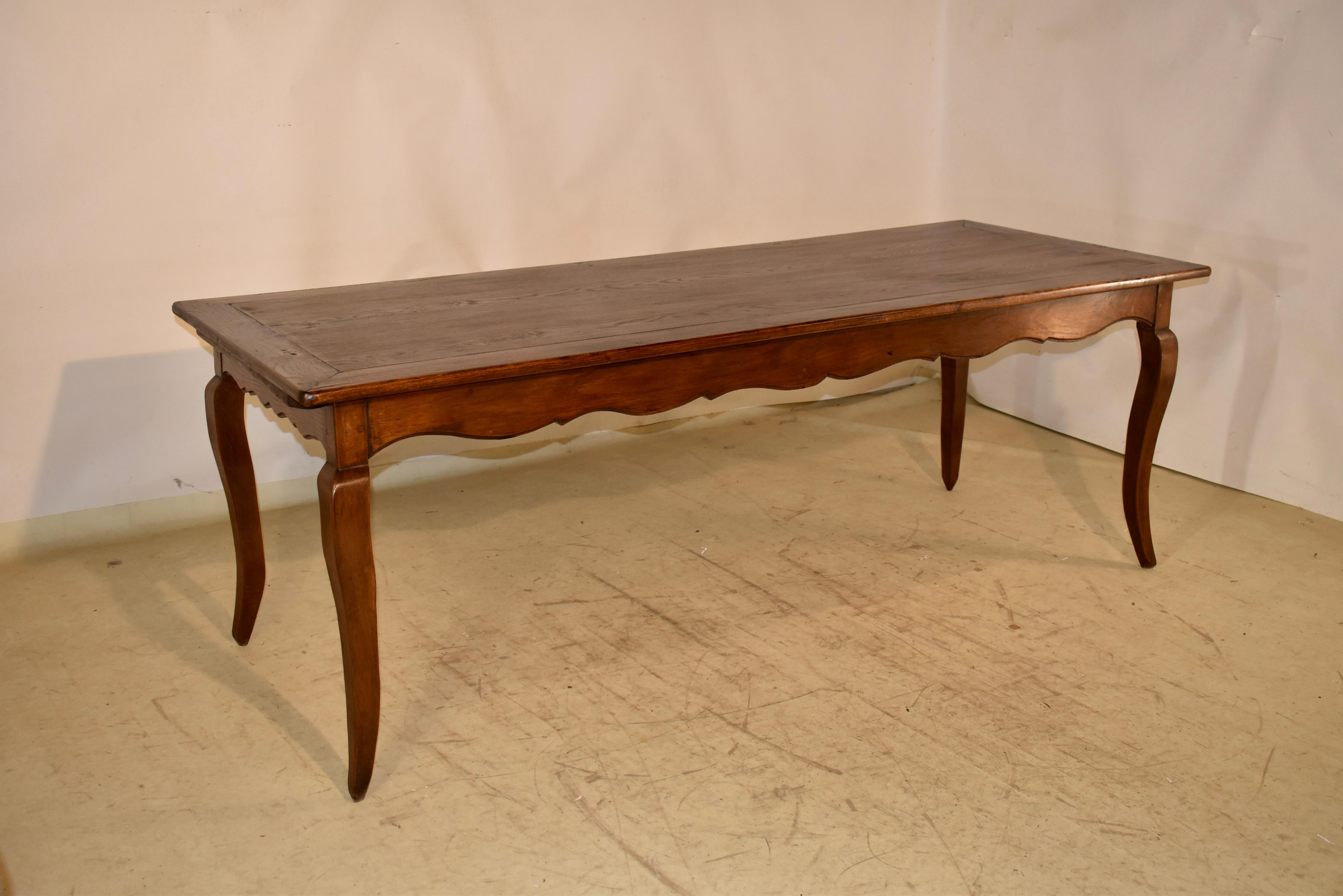 18th Century French Elm Farm Table In Good Condition For Sale In High Point, NC