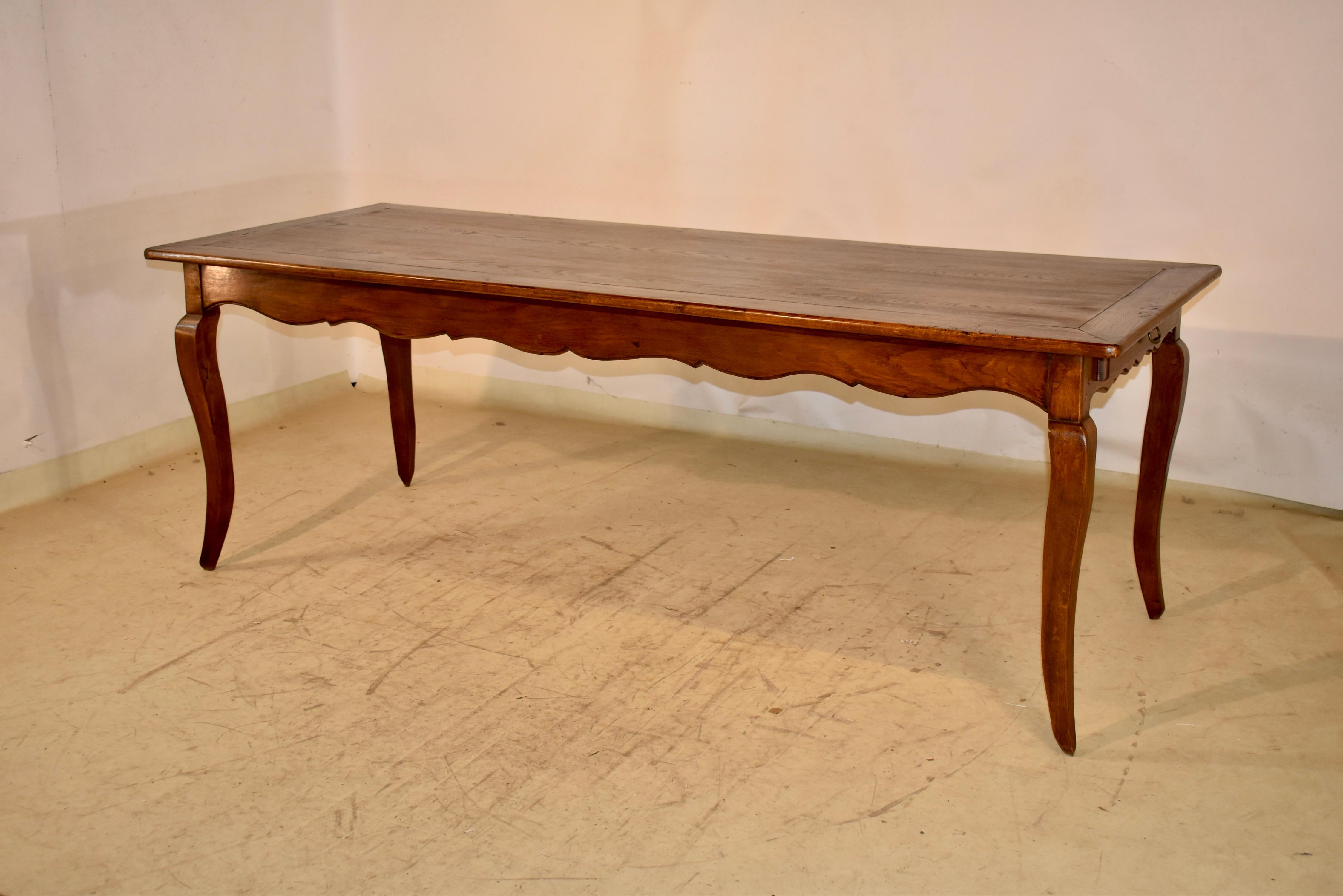 18th Century and Earlier 18th Century French Elm Farm Table For Sale