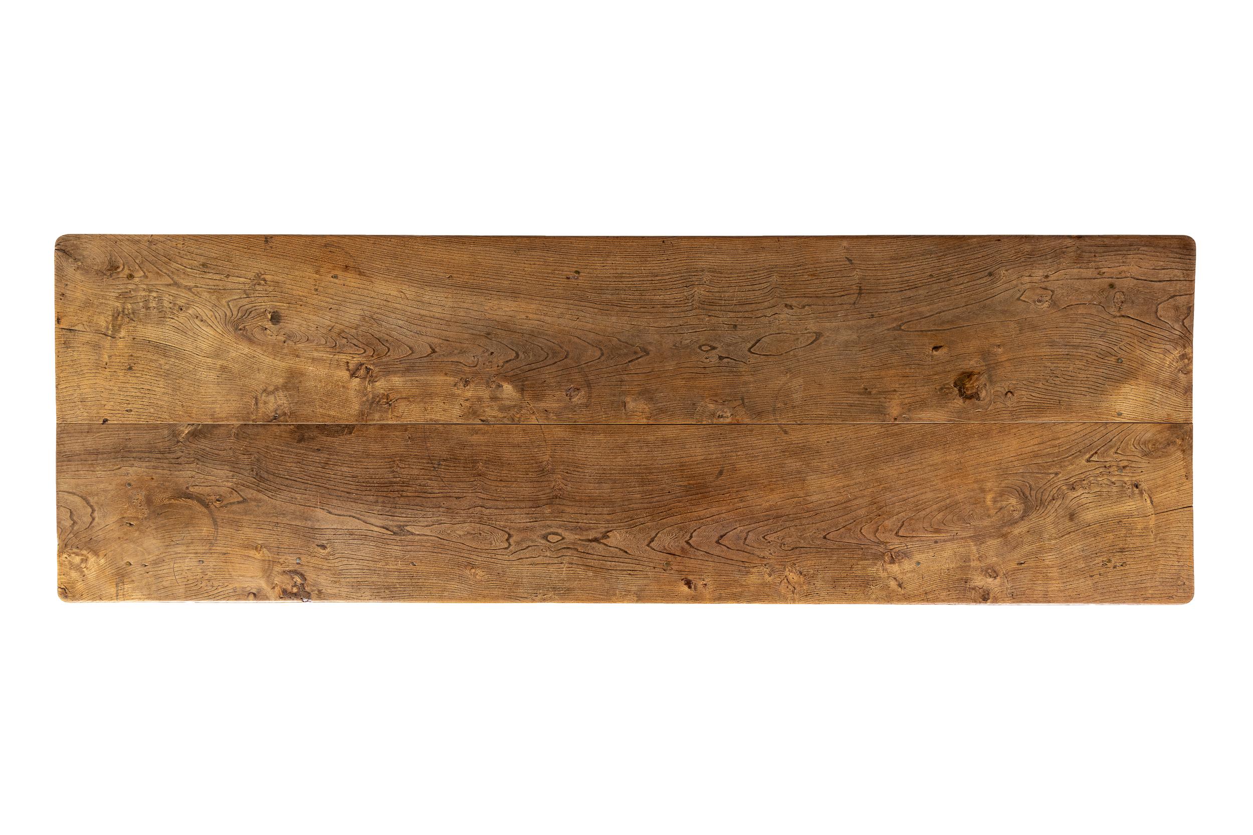 18th Century and Earlier 18th Century French Elm Farmhouse Table