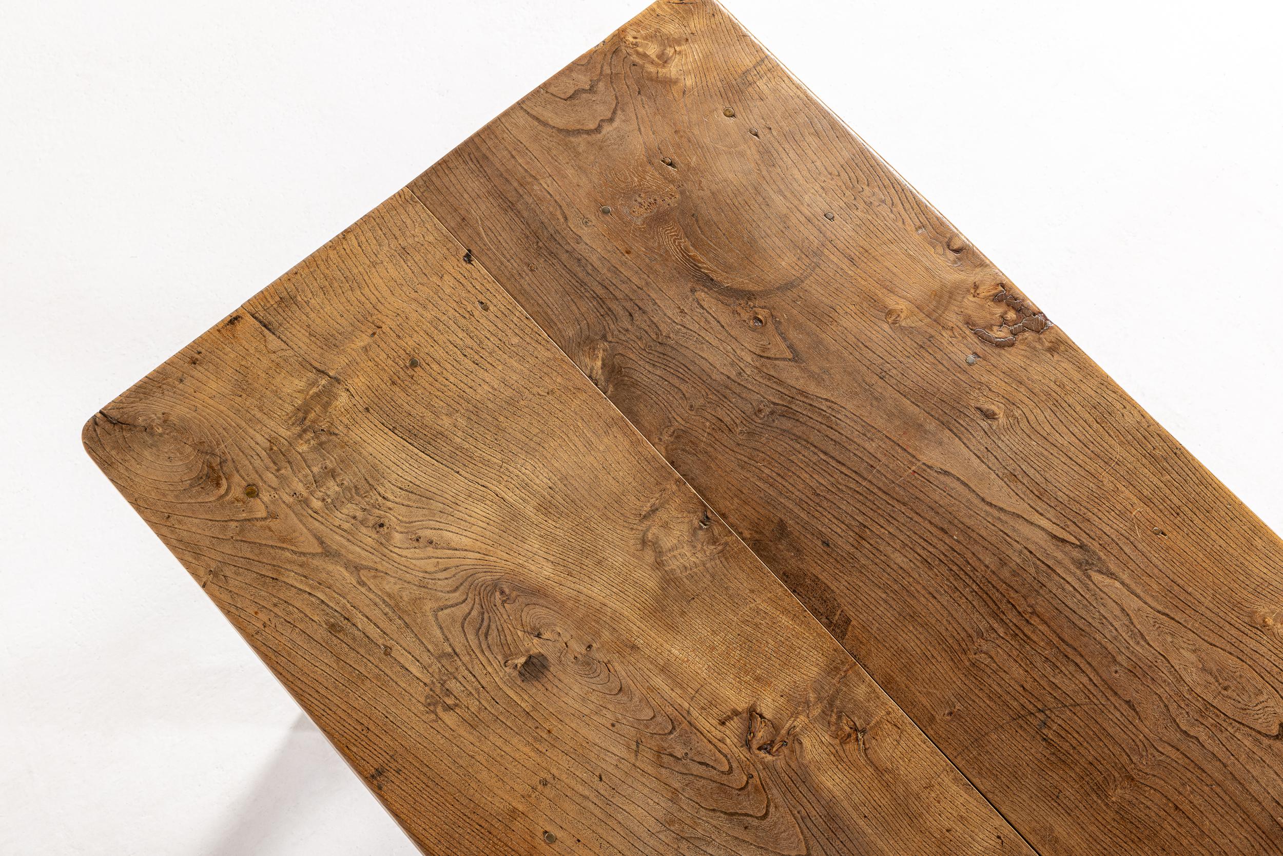 18th Century French Elm Farmhouse Table 2