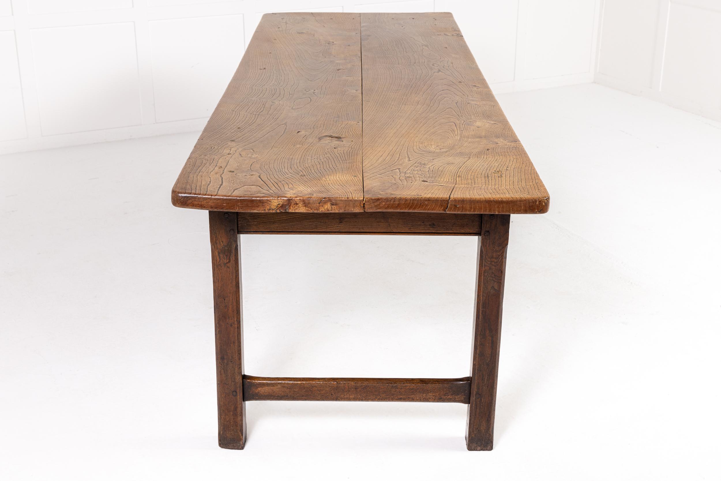 18th Century French Elm Farmhouse Table 4