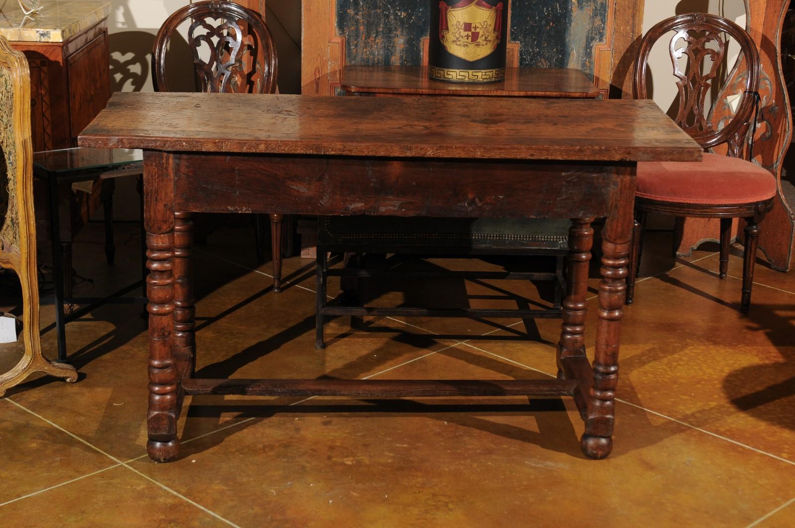 18th Century French Elm and Walnut Console Table 5