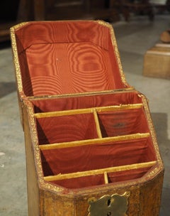 18th Century French Embossed Leather Letter Box, “Coffret a Courrier”