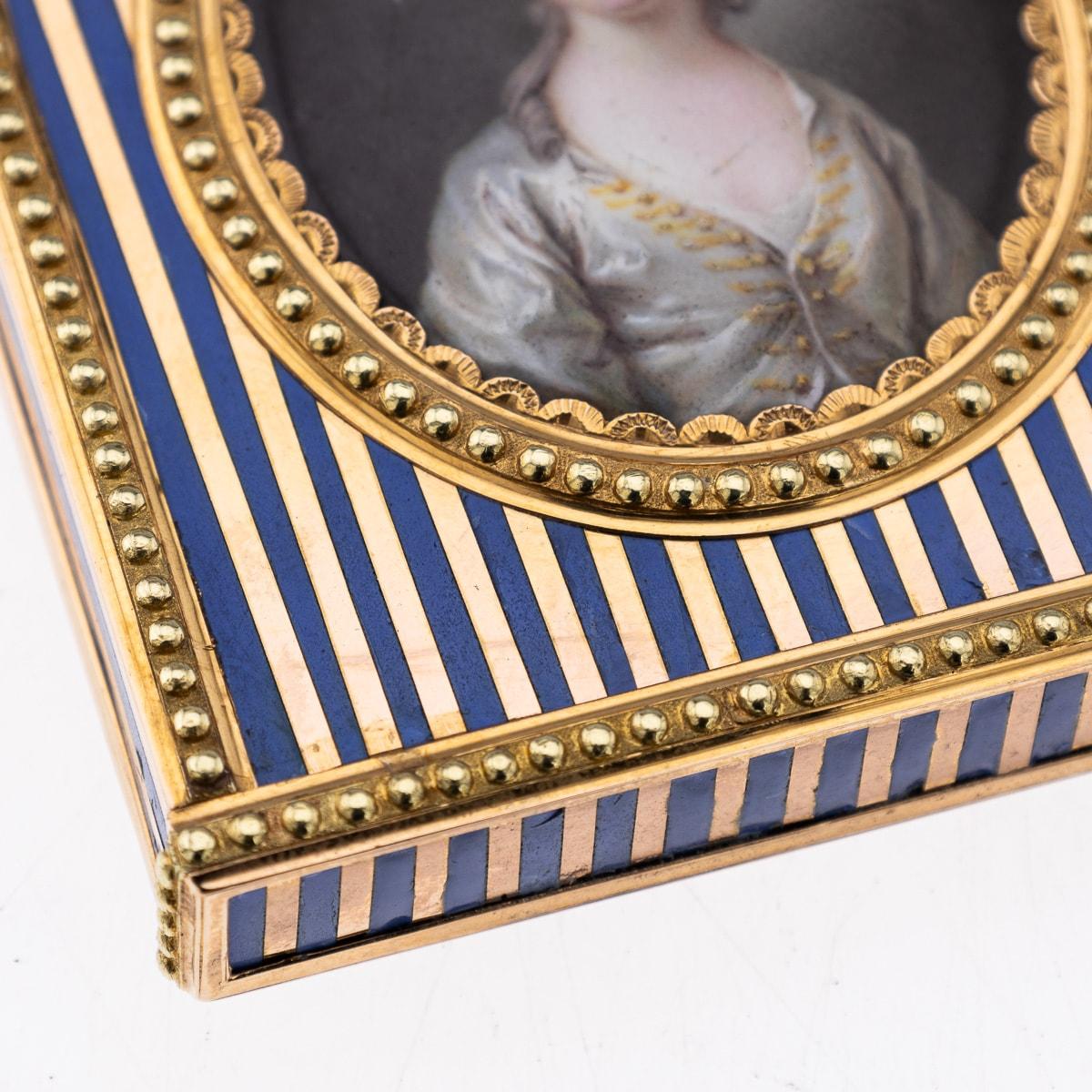 Carnet-De-Bal francese del XVIII secolo, smaltato in oro 18 carati, Marie Antoinette c.1770 5