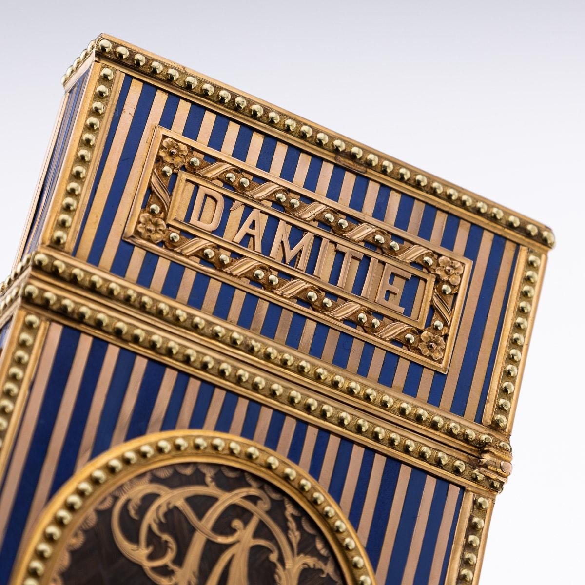 Carnet-De-Bal francese del XVIII secolo, smaltato in oro 18 carati, Marie Antoinette c.1770 8