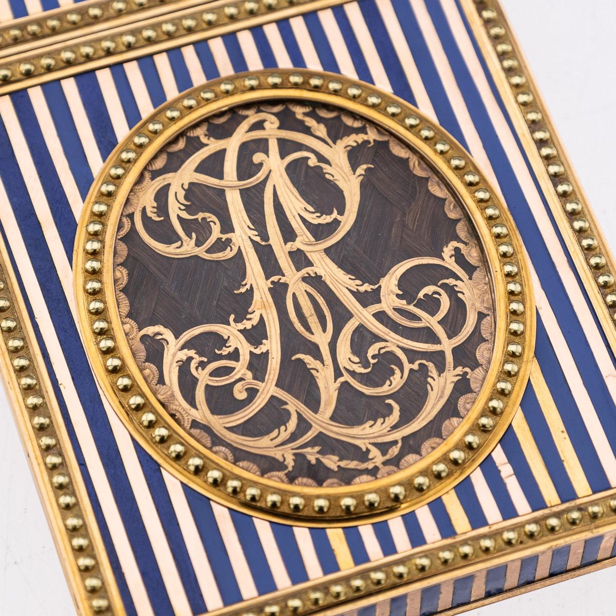 Carnet-De-Bal francese del XVIII secolo, smaltato in oro 18 carati, Marie Antoinette c.1770 9