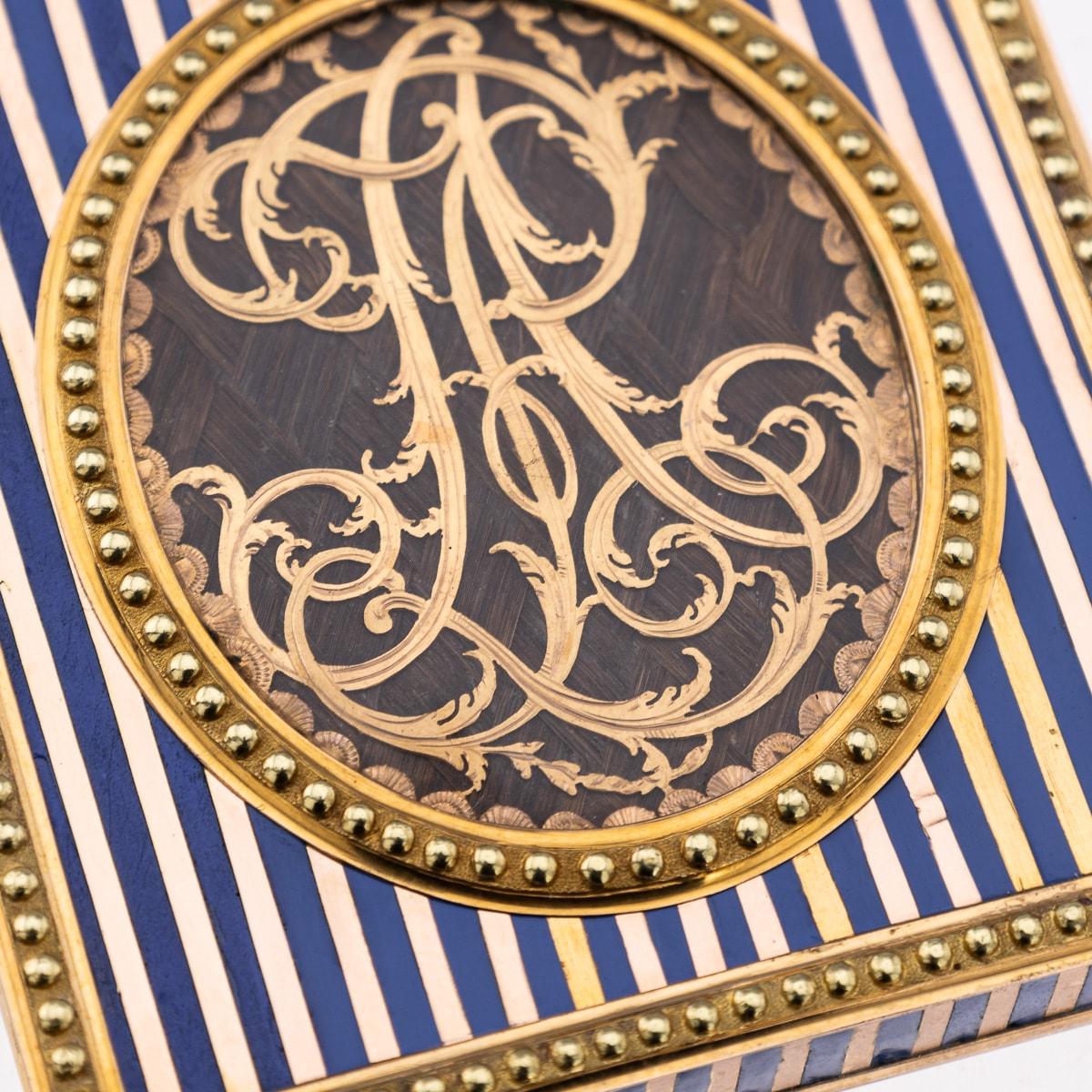 Carnet-De-Bal francese del XVIII secolo, smaltato in oro 18 carati, Marie Antoinette c.1770 10