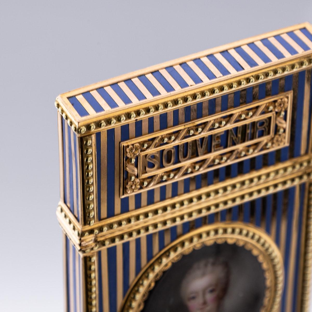 Carnet-De-Bal francese del XVIII secolo, smaltato in oro 18 carati, Marie Antoinette c.1770 1