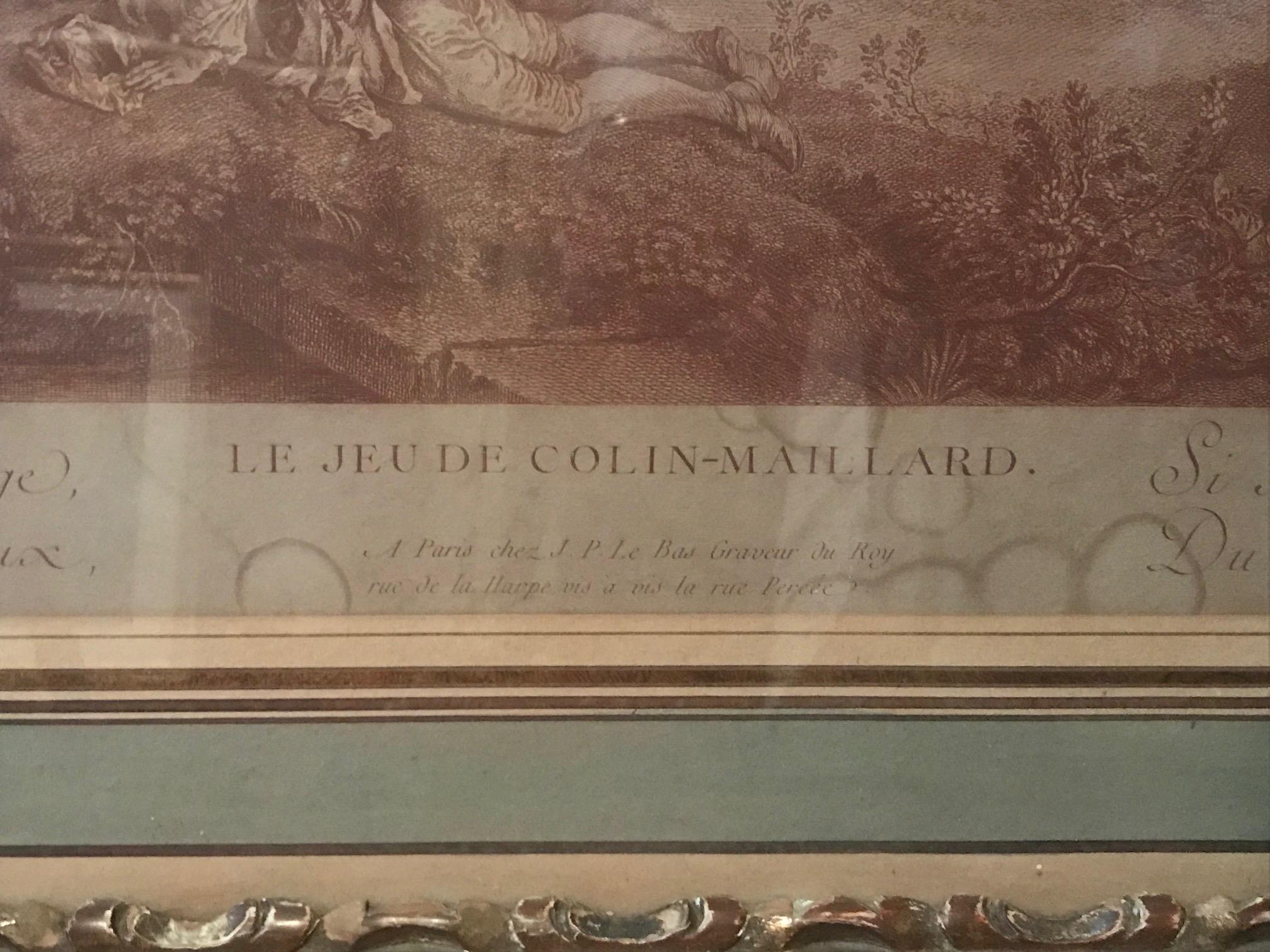XVIIIe siècle et antérieur Gravure française du XVIIIe siècle, Le Jeu de Colin Maillard, d'après Nicolas Lancret
