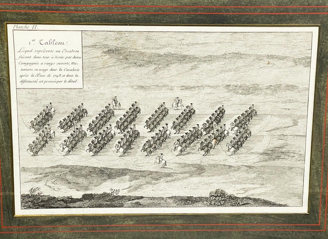 Französische Gravur eines Geschwaders aus dem 18. Jahrhundert von Blarenberghe im Zustand „Gut“ im Angebot in Delft, NL