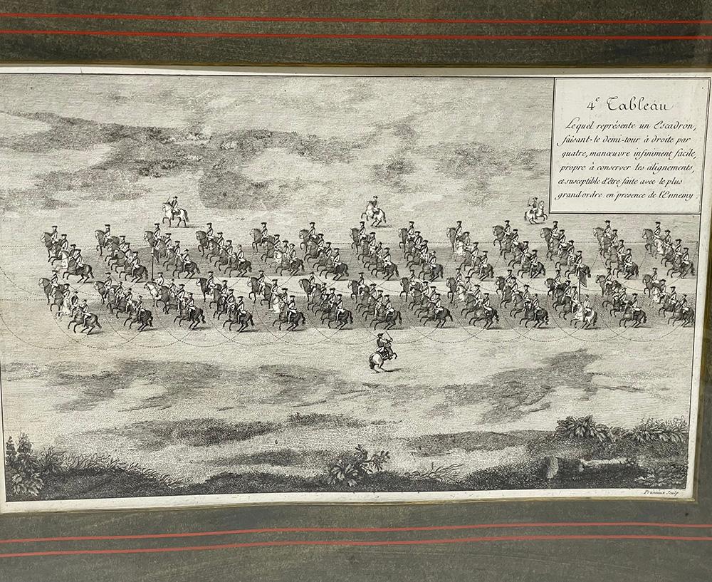 Französische Gravur eines Geschwaders aus dem 18. Jahrhundert von Blarenberghe (Glas) im Angebot