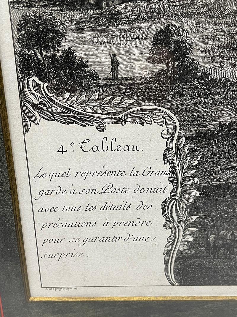 18th Century French engraving represents a Grand Guard by Blarenberghe For Sale 6