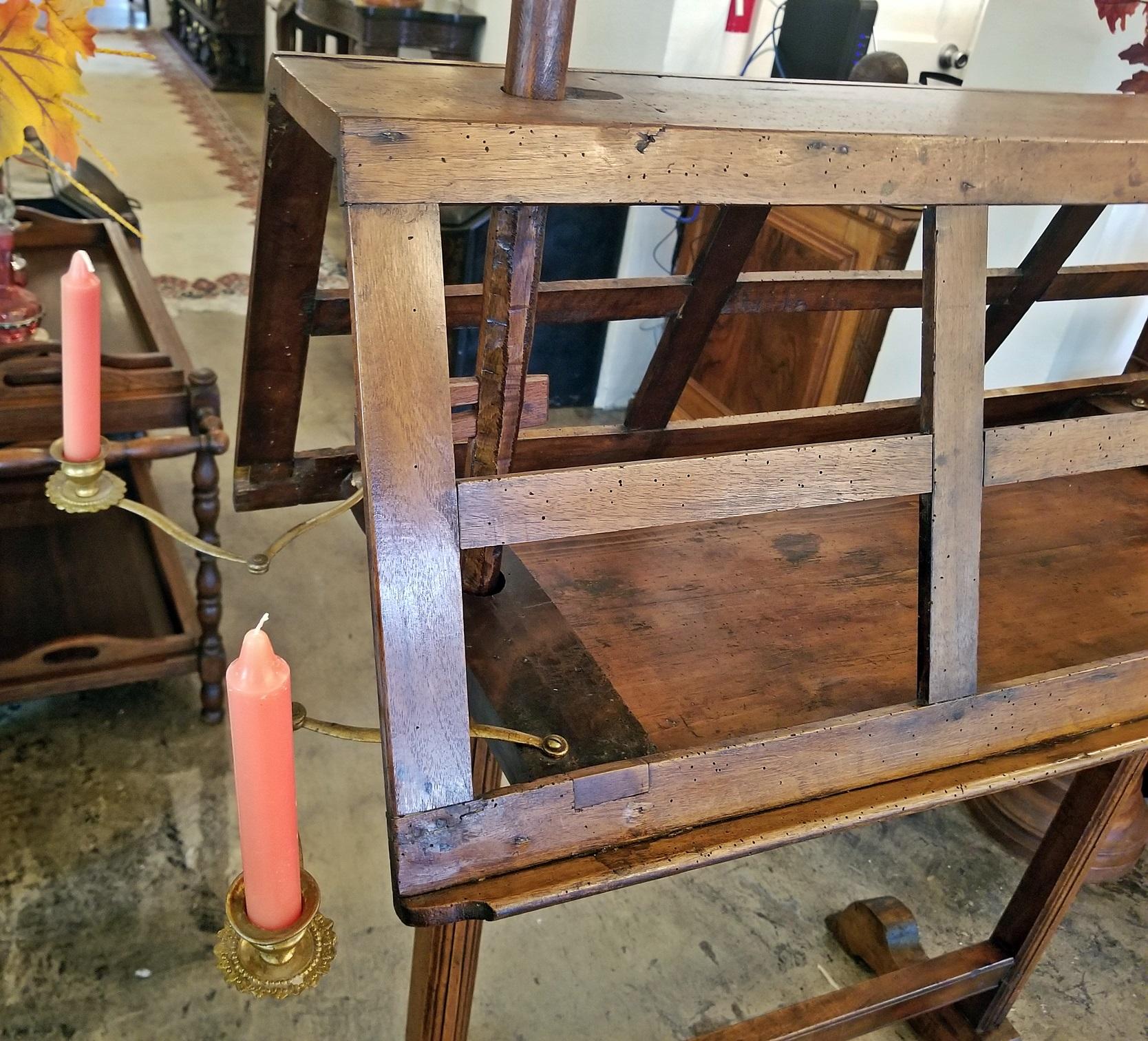 18C French Country Large Walnut Duet/Quartet Stand For Sale 5