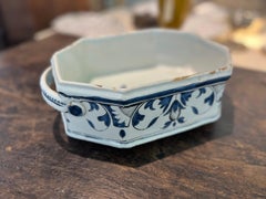 18th Century French Faience Footed Bowl with Handles