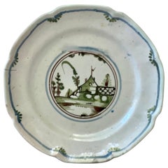 18th Century French Faience House Nevers Plate