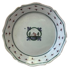18th Century French Faience House Nevers Plate