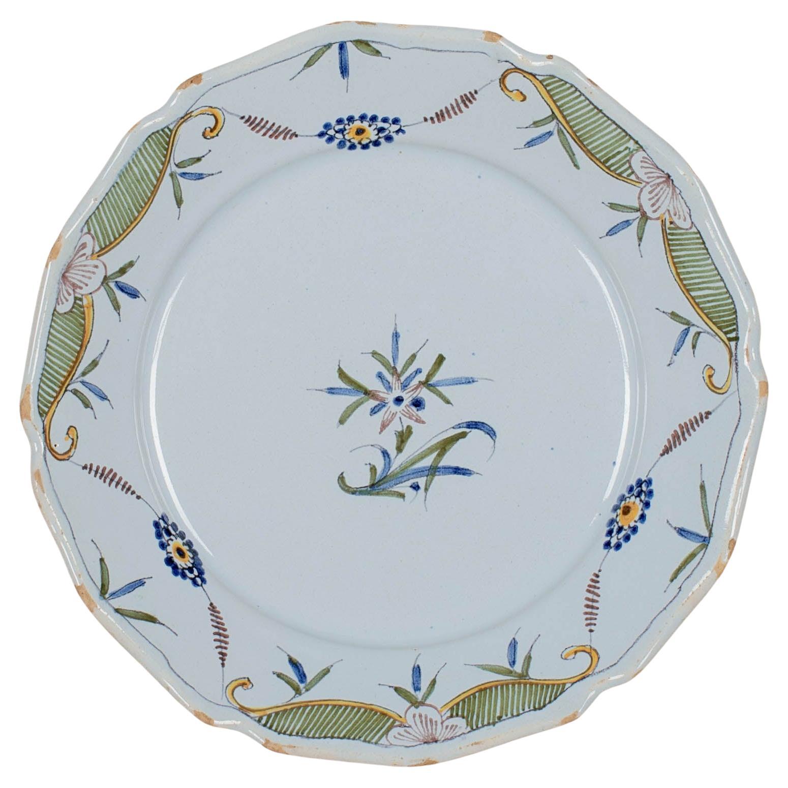 18th Century French Faience Plate