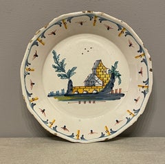 18th Century French Faience Plate from La Rochelle