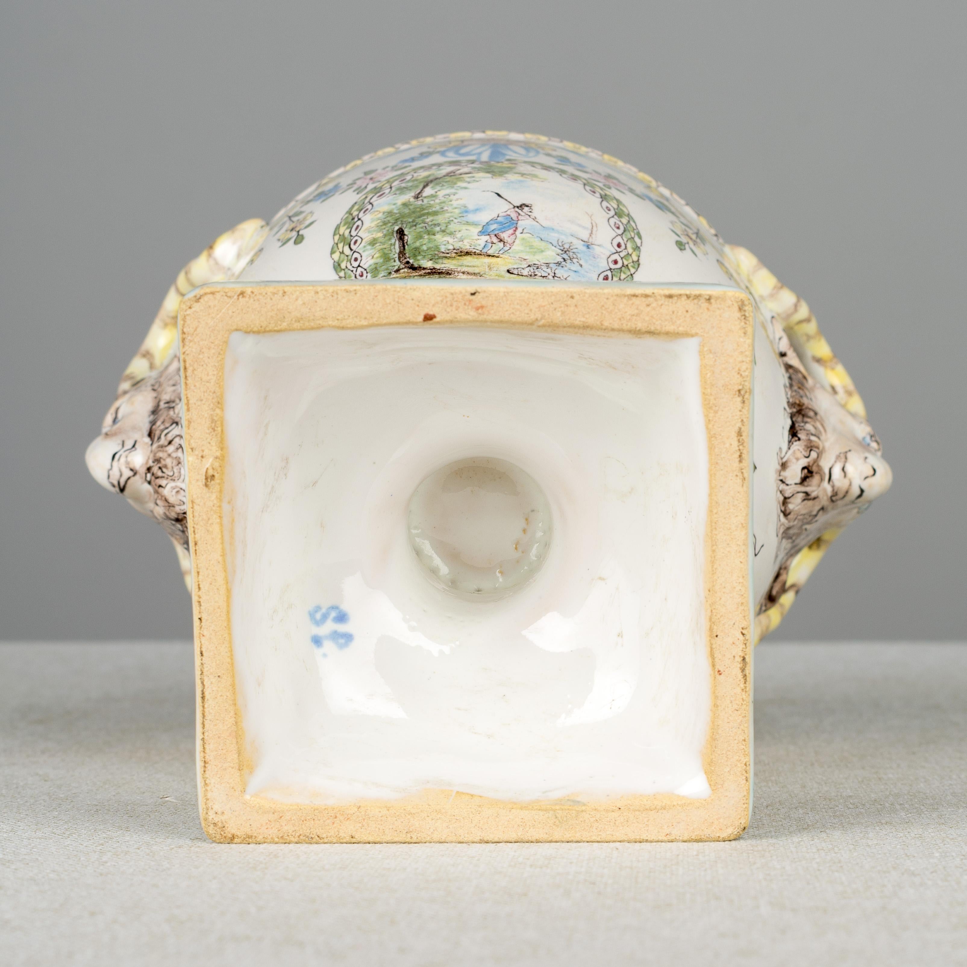18th Century French Faience Potpourri Urn 10