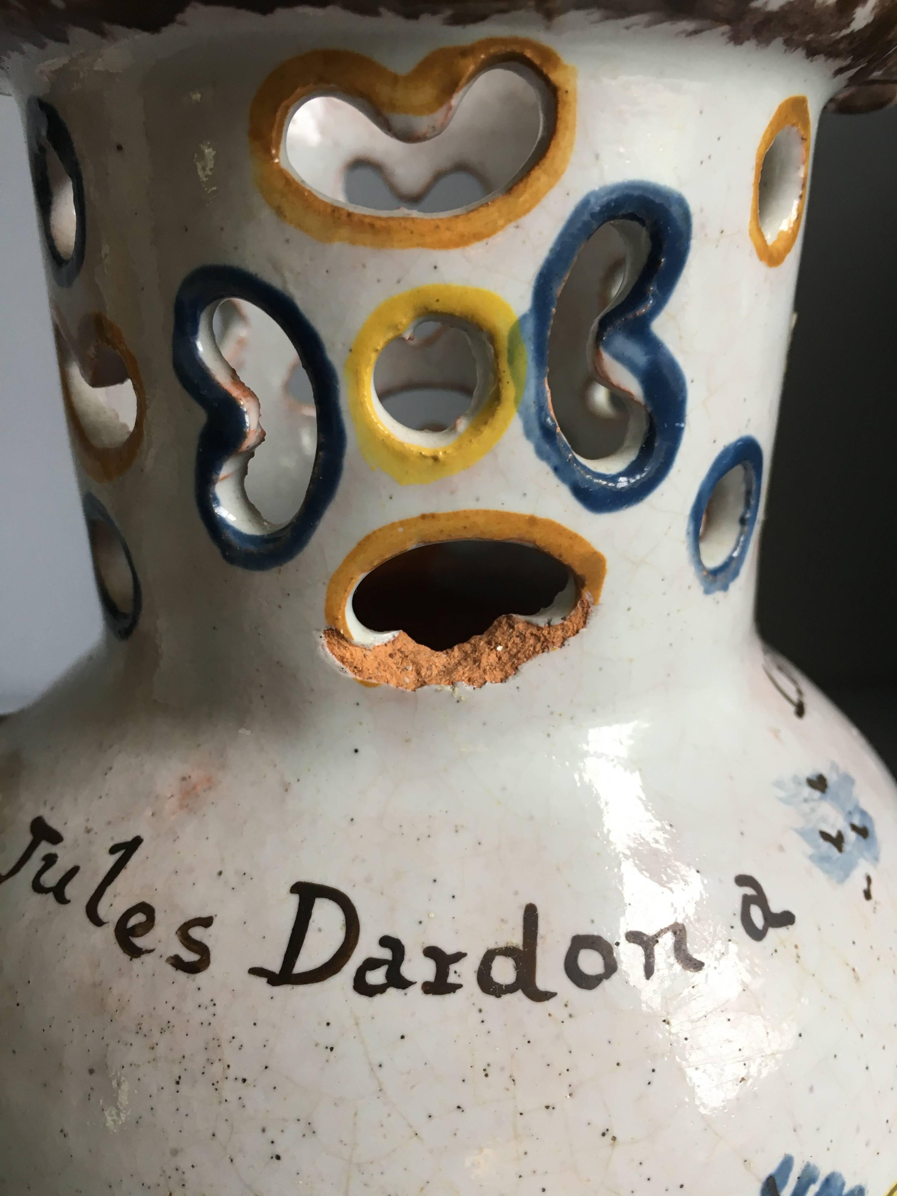 18th Century French Faience Puzzle Jug 3