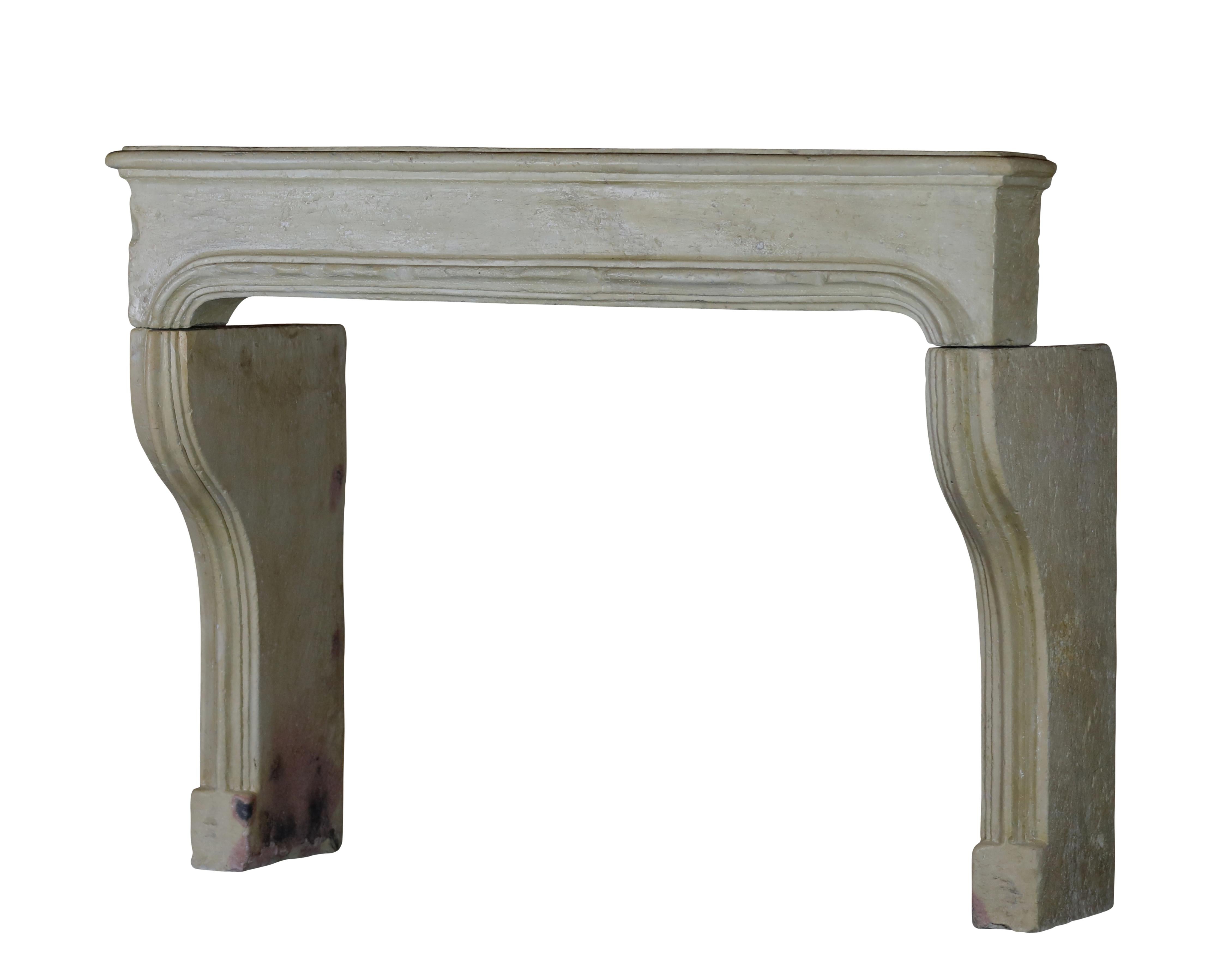 18th Century French Farmhouse Interior Stone Fireplace Mantel 5