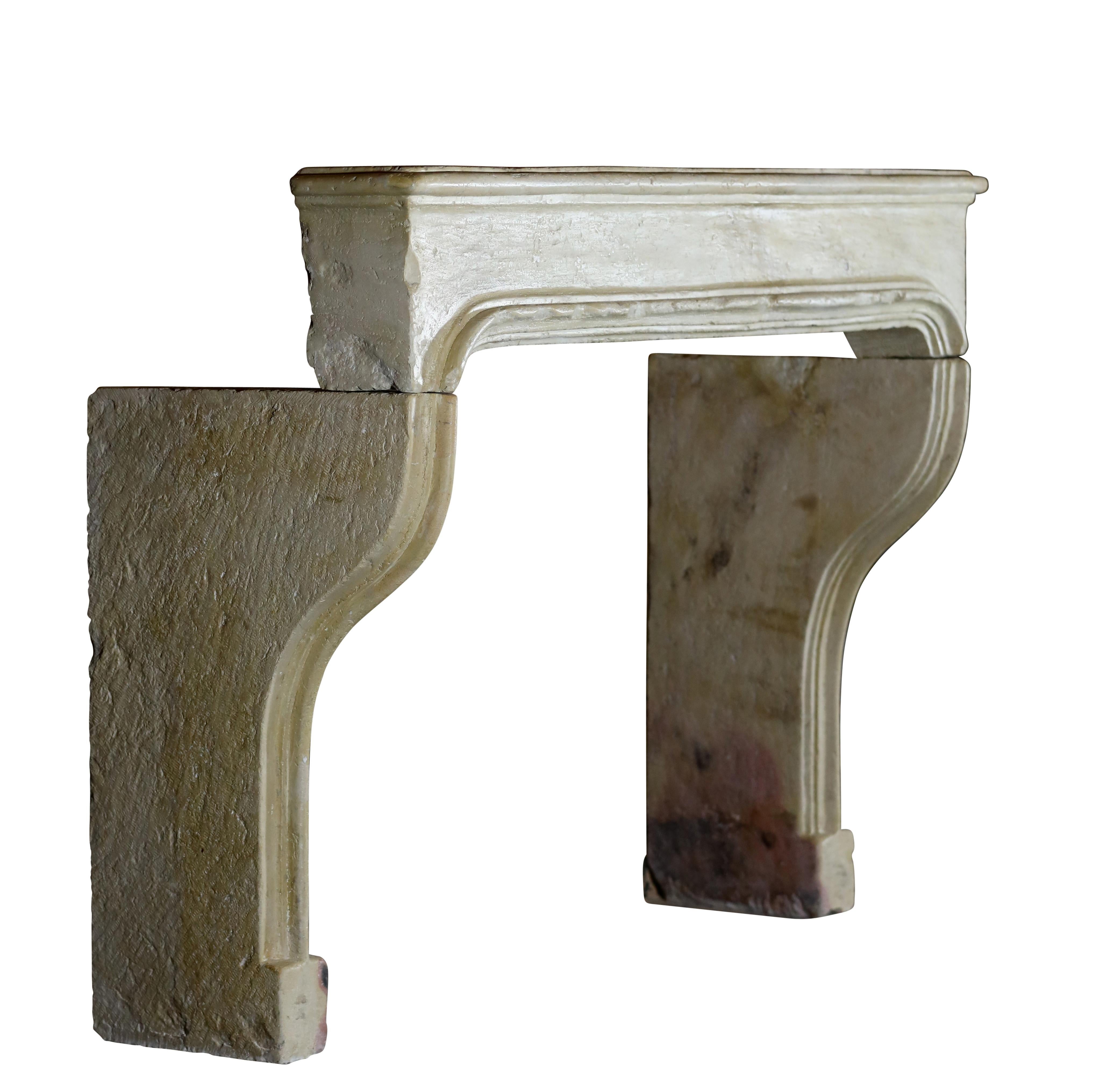 18th Century French Farmhouse Interior Stone Fireplace Mantel 8