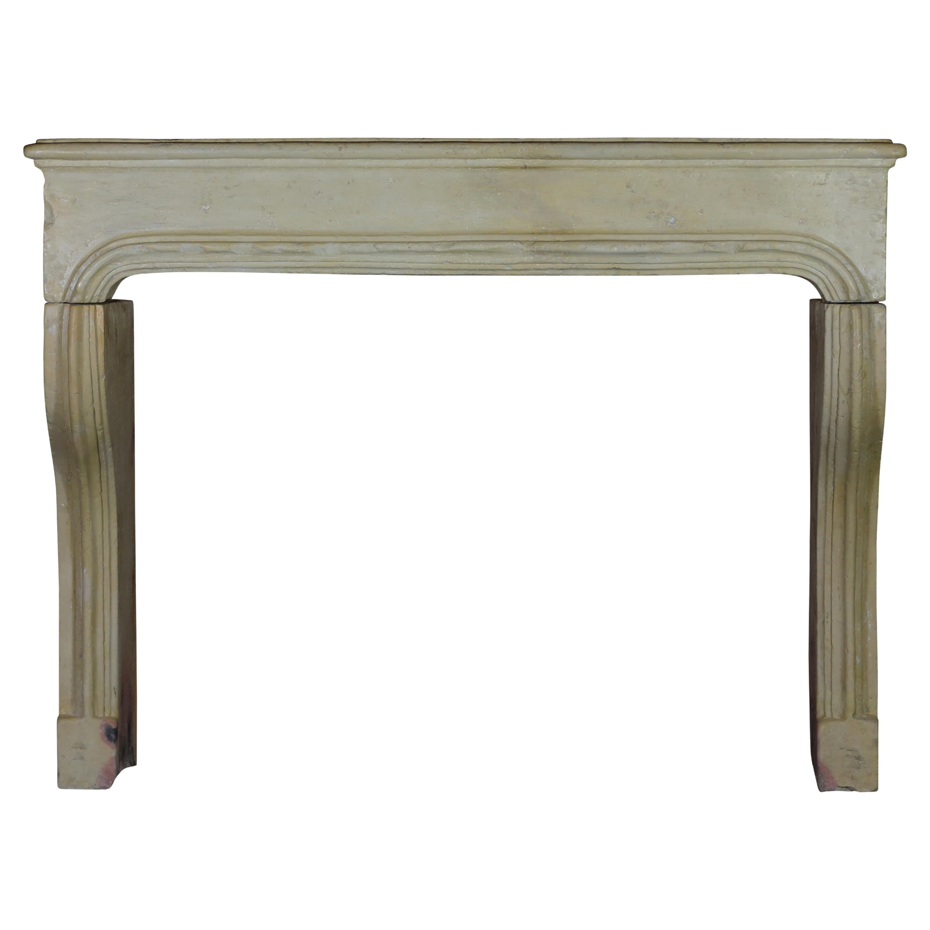 18th Century French Farmhouse Interior Stone Fireplace Mantel