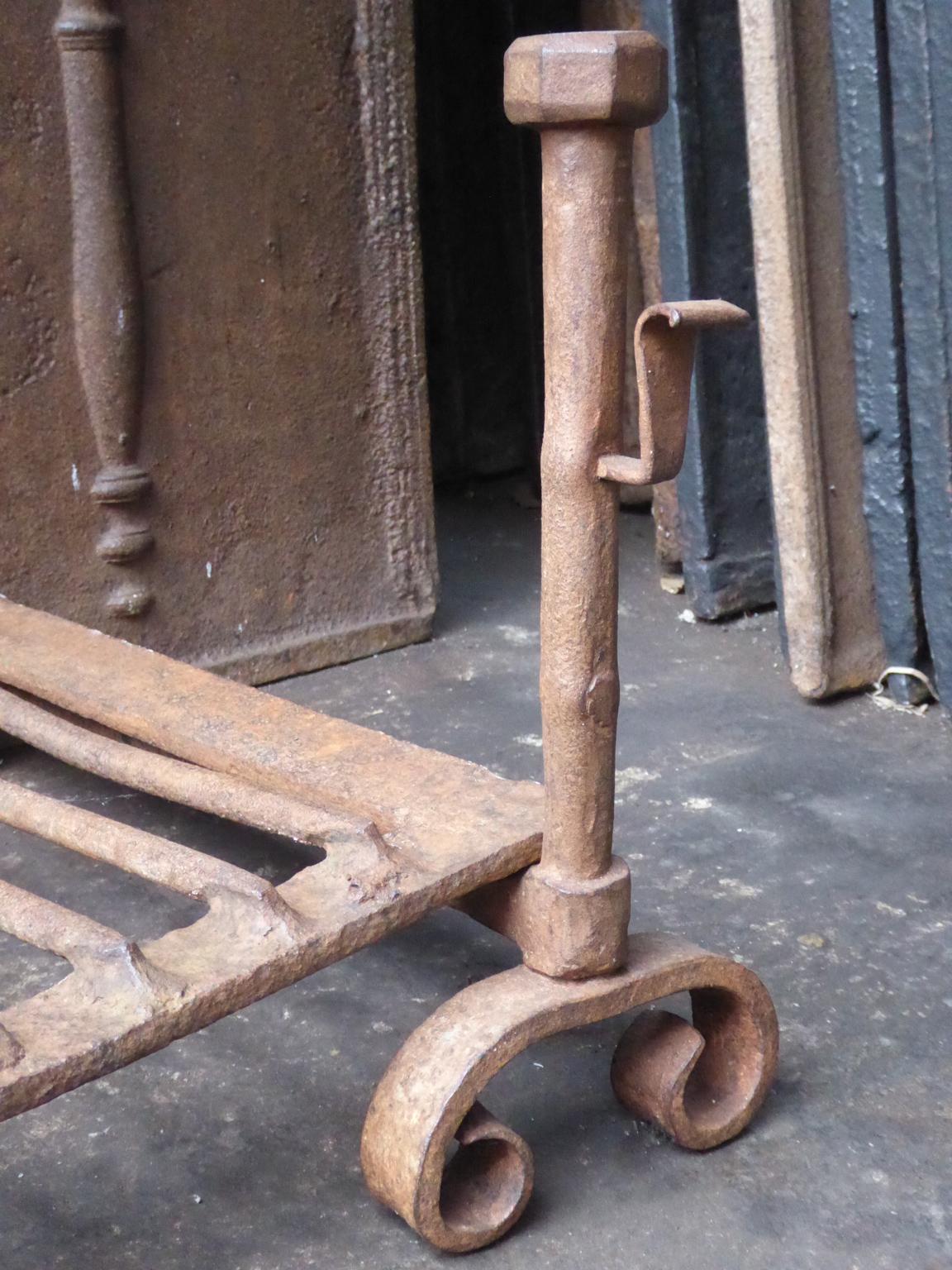18th Century and Earlier 18th Century French Fire Grate, Fireplace Grate