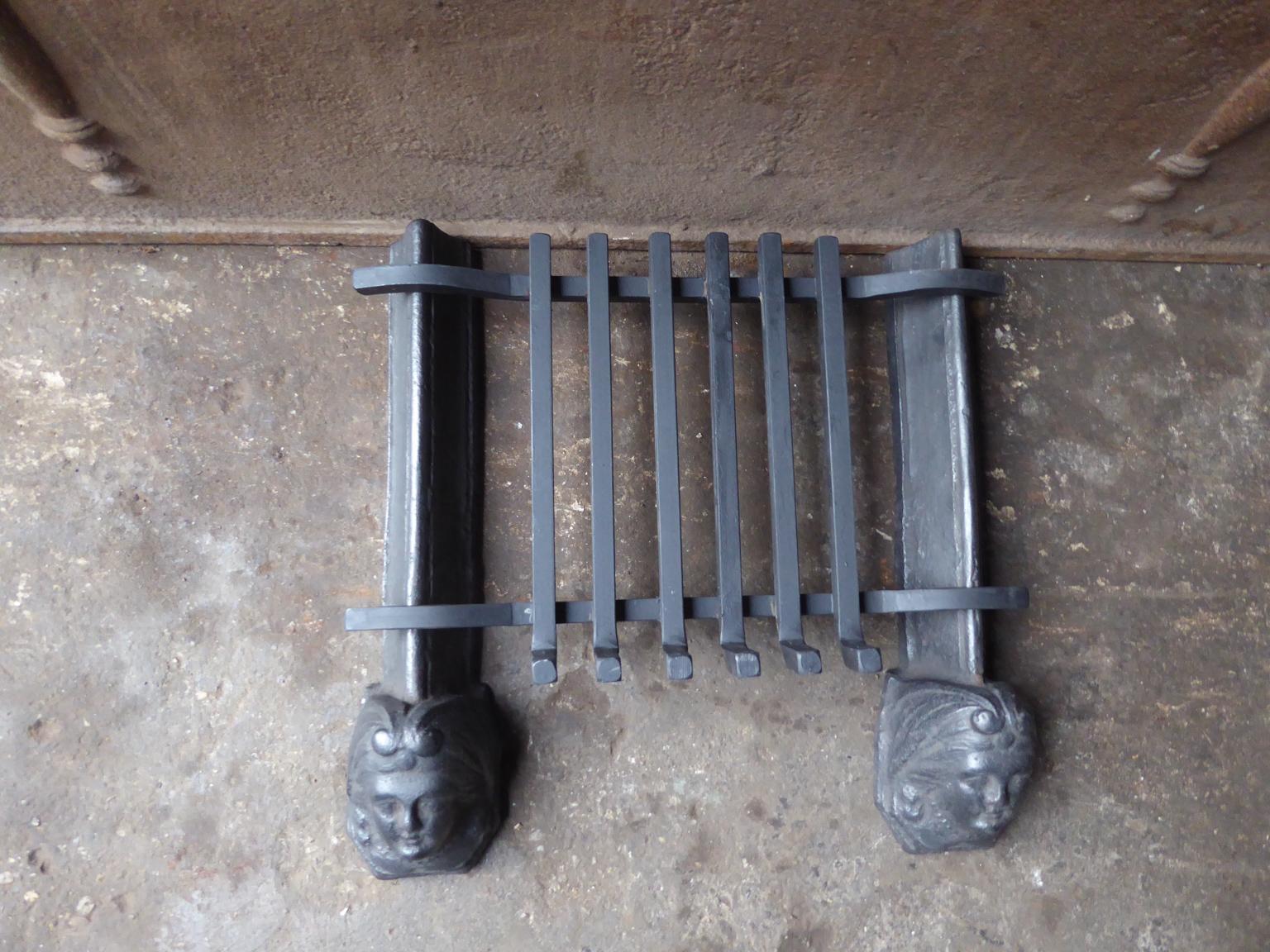Iron 18th Century French Fire Grate, Fireplace Grate