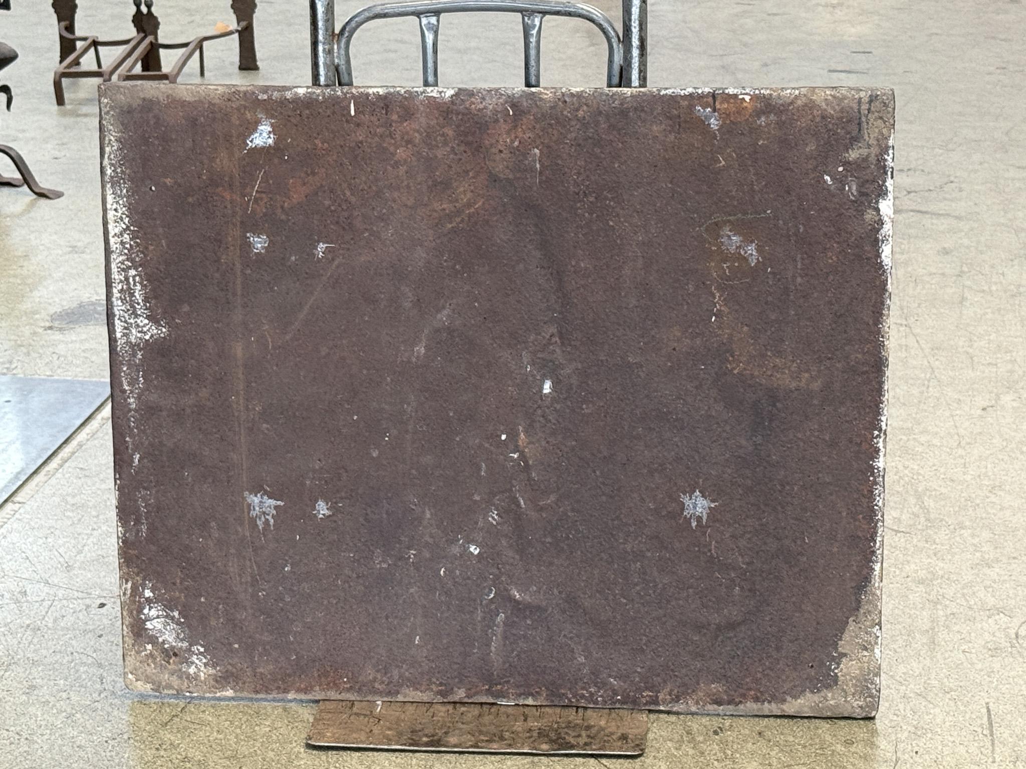 18th Century French Fireback / Backsplash 'Pillars with Medieval IHS Monogram' For Sale 6