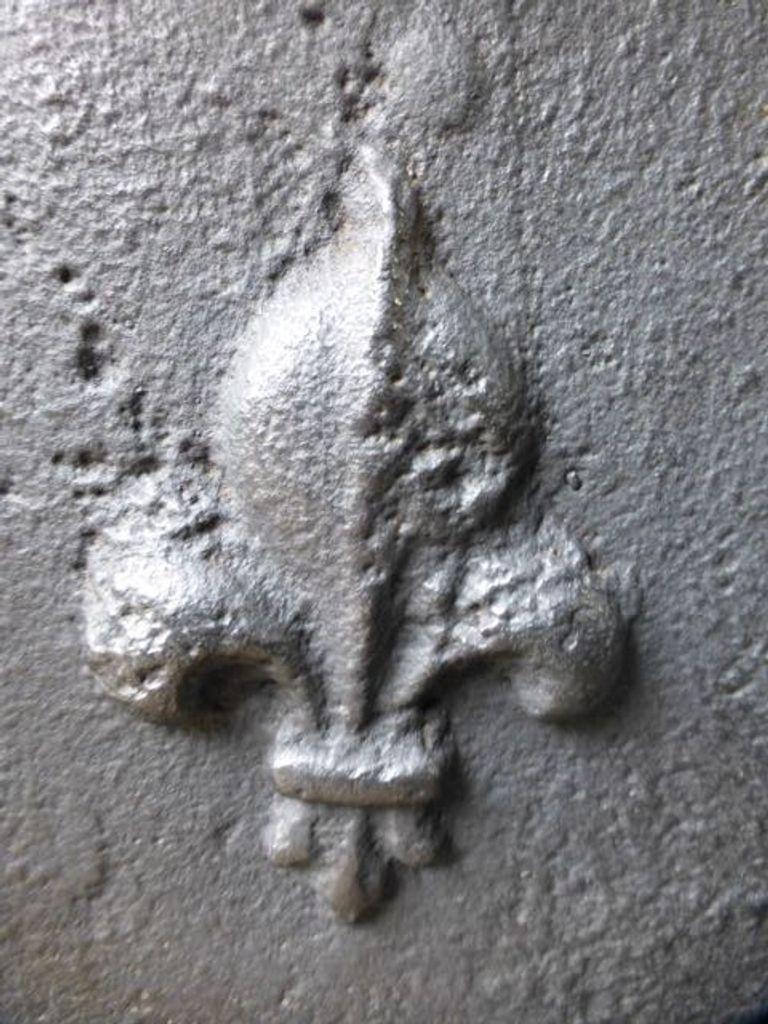 Calco Rivestimento del camino francese del 18° secolo con pilastri e fuochi d'artificio in vendita