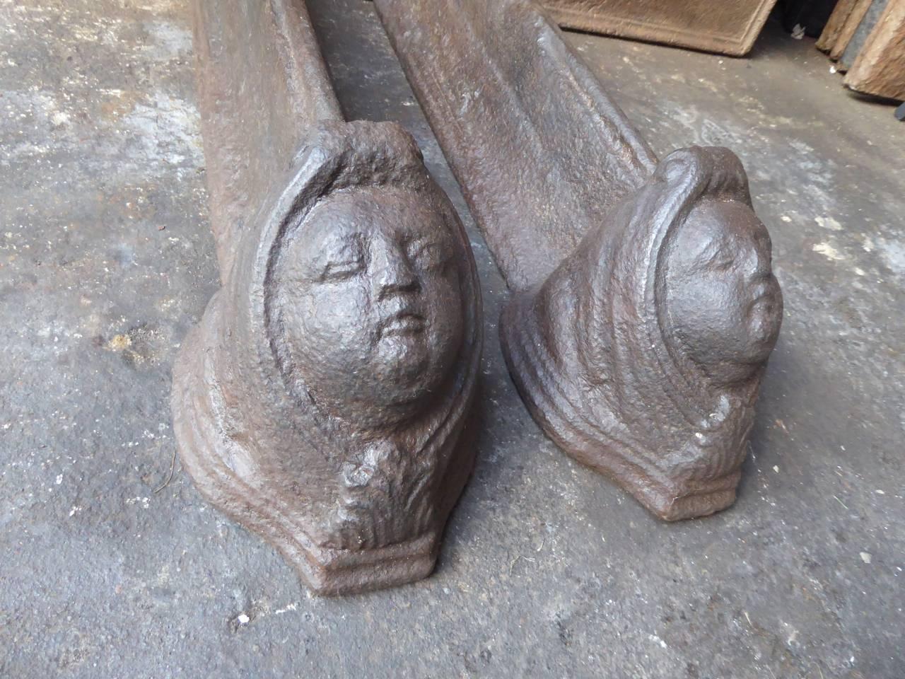 18th Century and Earlier 18th Century French Firedogs or Andirons For Sale