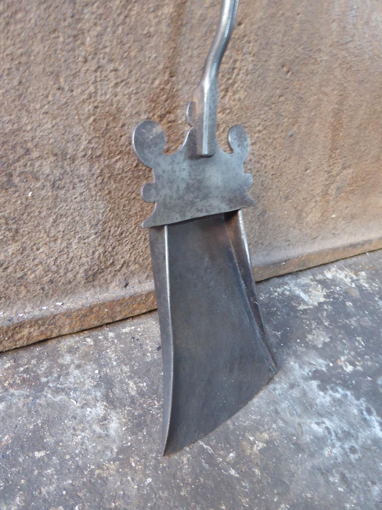 Wrought Iron 18th Century French Fireplace Shovel or Fire Shovel For Sale