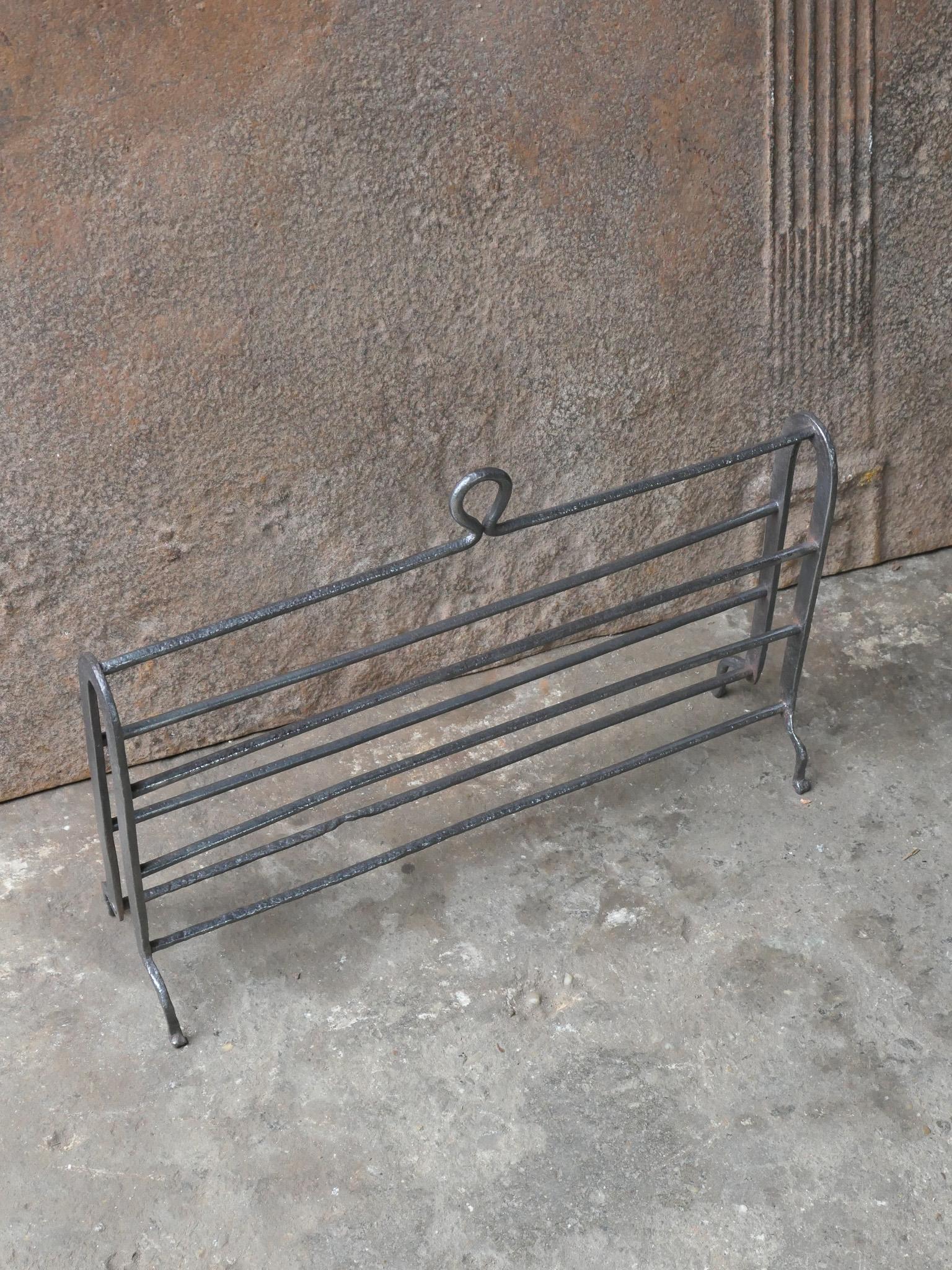 Wrought Iron 18th Century French Fireplace Toaster for Potatoes For Sale