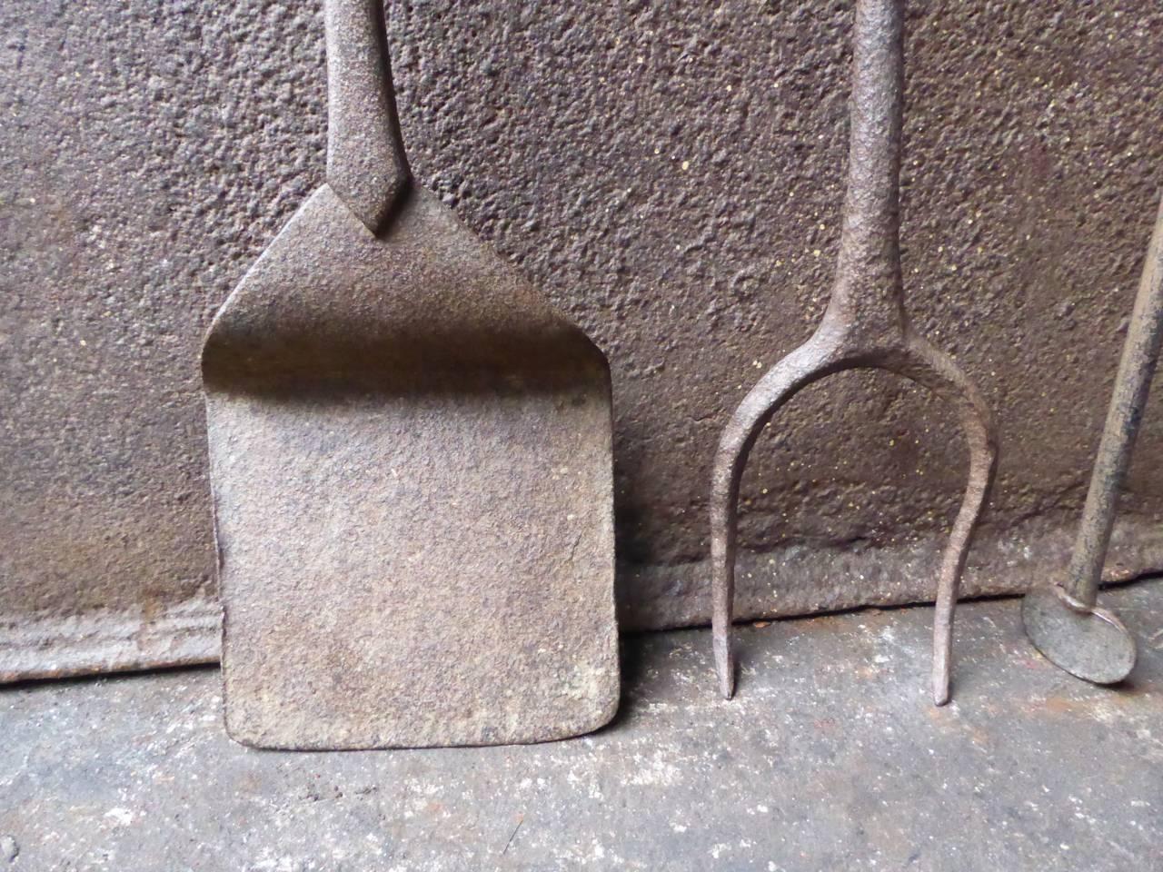 18th Century French Fireplace Tools or Fire Tools In Good Condition In Amerongen, NL