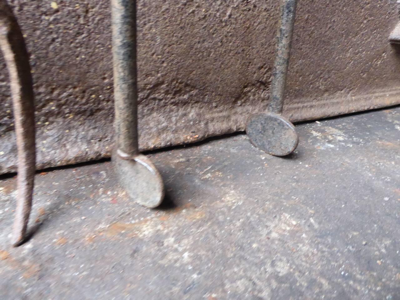18th Century and Earlier 18th Century French Fireplace Tools or Fire Tools