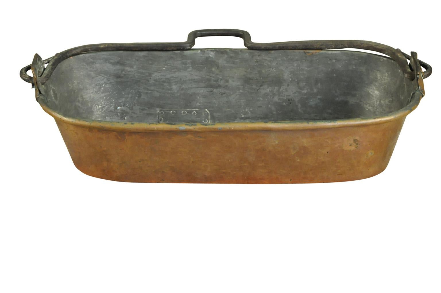 A very charming French 18th century fish pan from the southwest of France. Terrific patina.