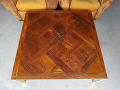 18th Century French Floor Panel Made in to a Coffee Table with Polished Brass